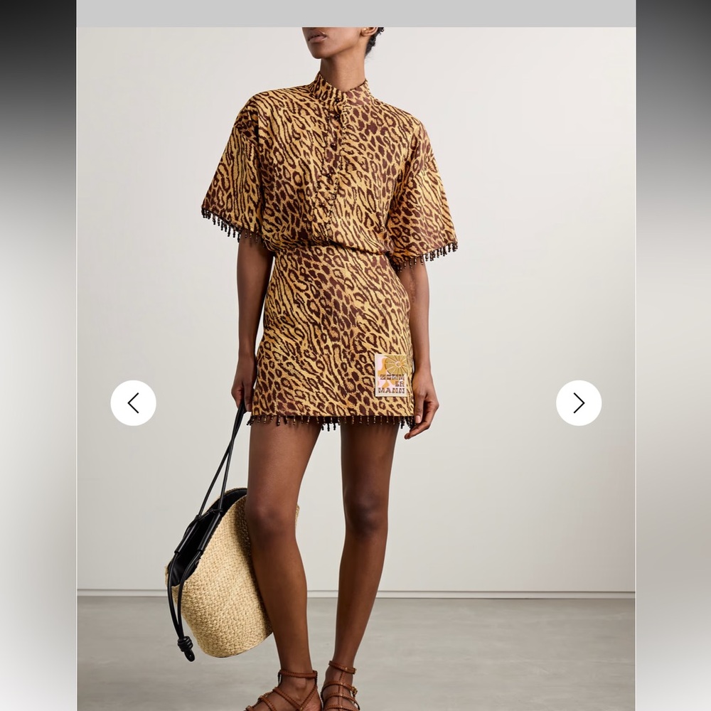 Zimmerman leopard cover top size 0 and skirt size 2